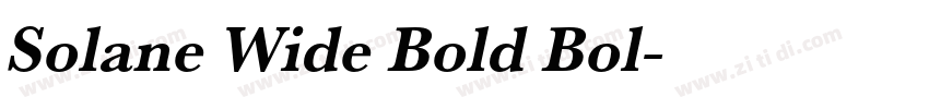 Solane Wide Bold Bol字体转换